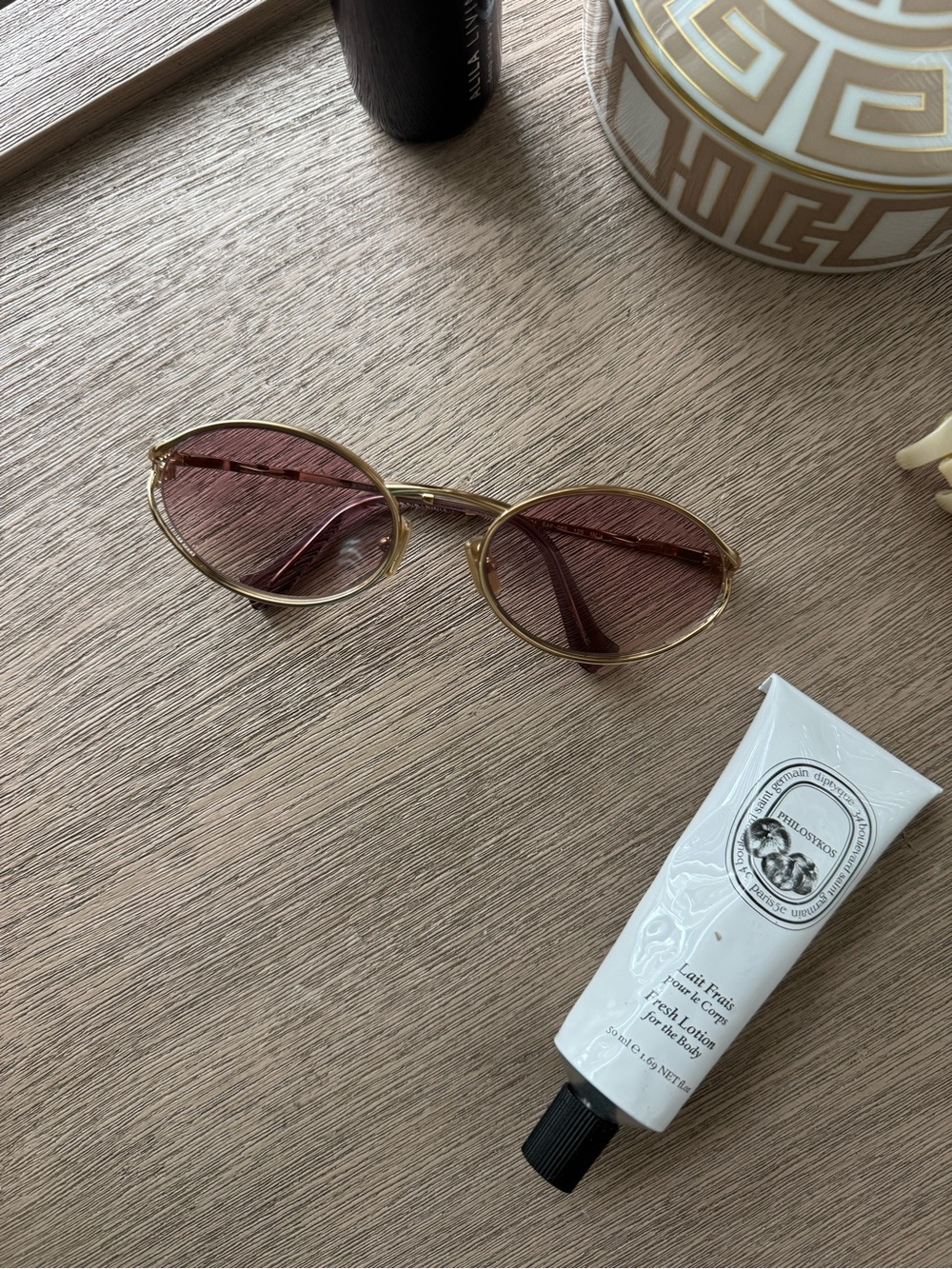 Pink Miu Miu gold sunglasses - Picture 2 of 5